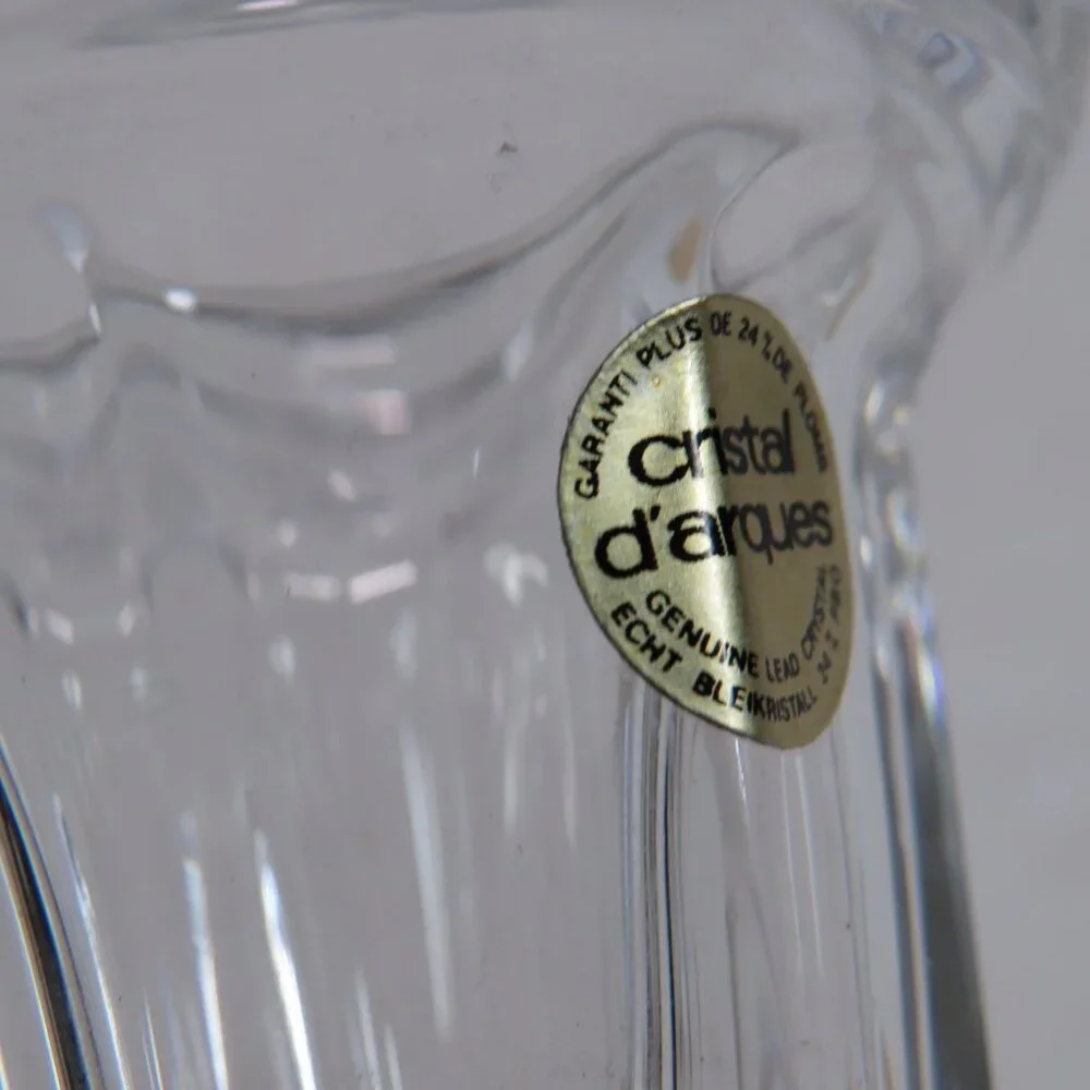 Lead Crystal Candlestick Holders (2) Cristal d'Arques 8.25